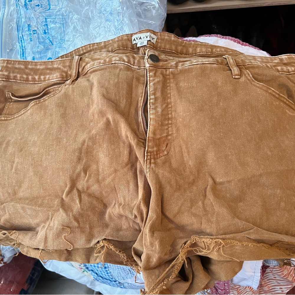 Ava & Viv Distressed Jean Shorts